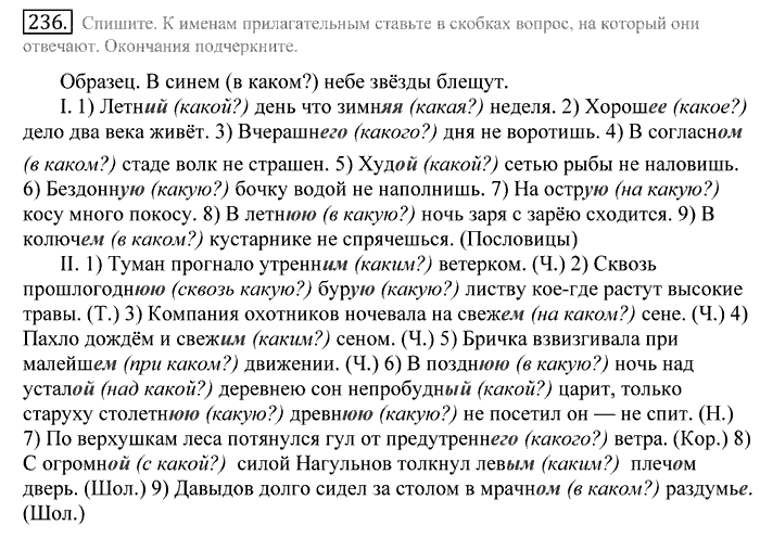 Русский язык, 10 класс, Греков, Крючков, Чешко, 2002-2011, задание: 236