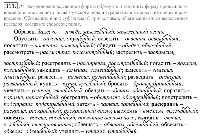 Русский язык, 10 класс, Греков, Крючков, Чешко, 2002-2011, задание: 311