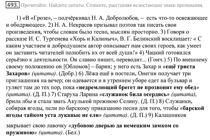 Русский язык, 10 класс, Греков, Крючков, Чешко, 2002-2011, задание: 493