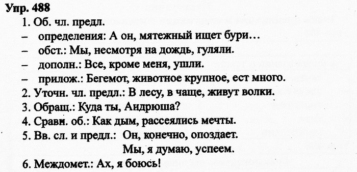 Русский язык, 10 класс, Дейкина, Пахнова, 2009, задание: 488