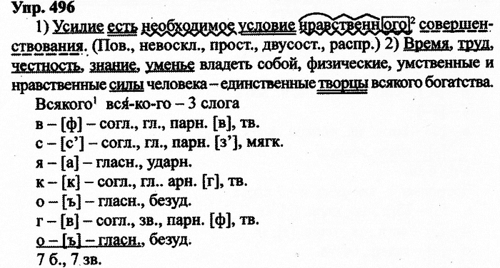 Русский язык, 10 класс, Дейкина, Пахнова, 2009, задание: 496