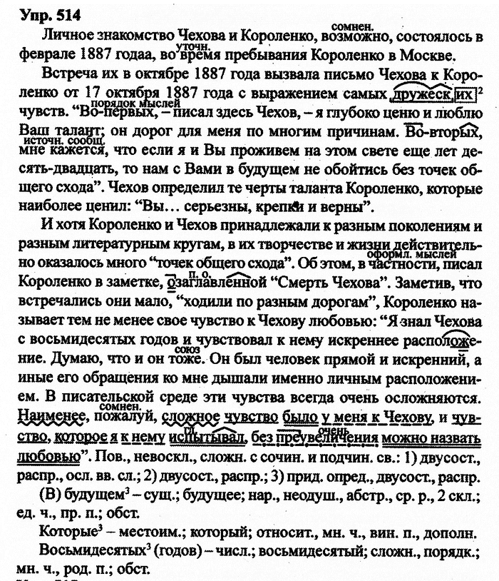 Русский язык, 10 класс, Дейкина, Пахнова, 2009, задание: 514