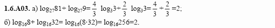 ГДЗ Алгебра и начала анализа: Сборник задач для ГИА, 11 класс, С.А. Шестакова, 2004, задание: 1_6_A03