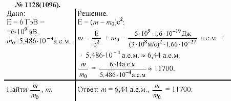 Задачник, 11 класс, А.П.Рымкевич, 2003, задание: 1128