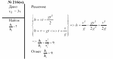 Задачник, 11 класс, А.П.Рымкевич, 2003, задание: 216