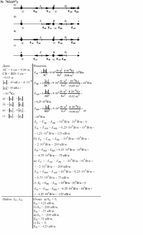 Задачник, 11 класс, А.П.Рымкевич, 2003, задание: 702