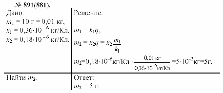 Задачник, 11 класс, А.П.Рымкевич, 2003, задание: 891