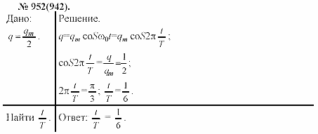 Задачник, 11 класс, А.П.Рымкевич, 2003, задание: 952