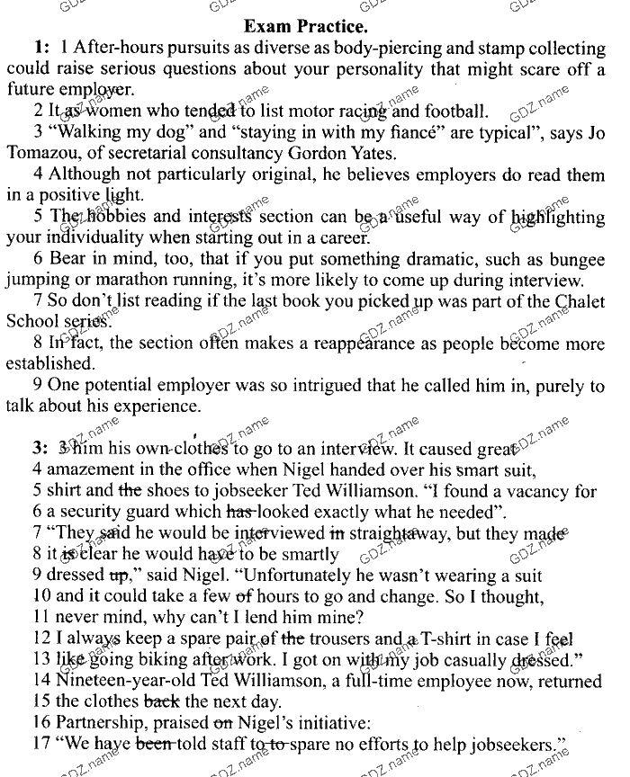 New Millennium English. Students Book и Workbook, 11 класс, Деревянко, 2006-2012, UNIT 3 Задание: exam practice