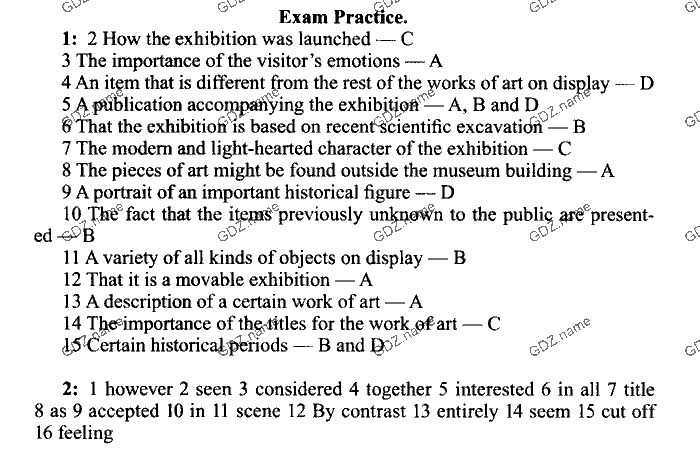 New Millennium English. Students Book и Workbook, 11 класс, Деревянко, 2006-2012, UNIT 7 Задание: exam practice