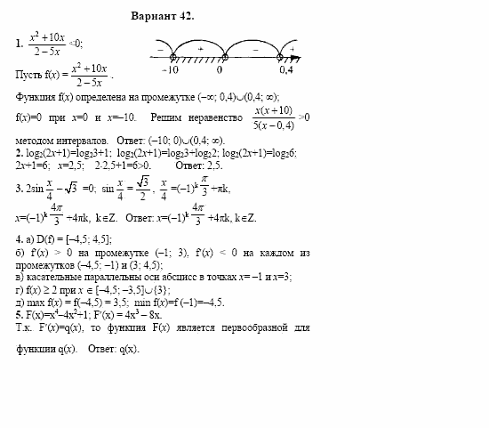 Сборник заданий, 11 класс, Дорофеев, Муравин, 2008, Раздел 1. Задания 1-5 для экзаменов 
