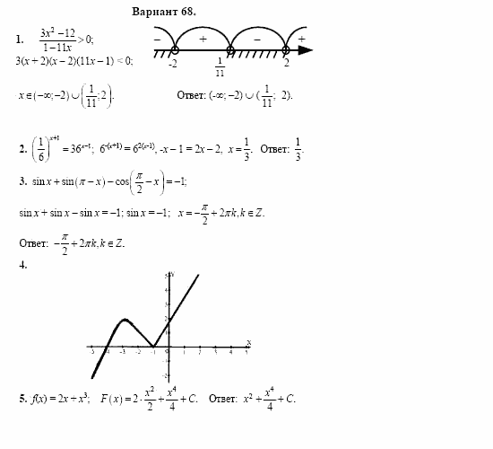 Ответы экзамен математика 11