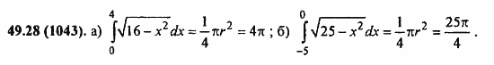 ГДЗ Алгебра и начала анализа. Задачник, 11 класс, А.Г. Мордкович, 2011, § 49. Определенный интеграл Задание: 49.28(1043)