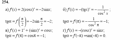 Начала анализа, 11 класс, А.Н. Колмогоров, 2002, Глава II. Производная и ее применения Задание: 254
