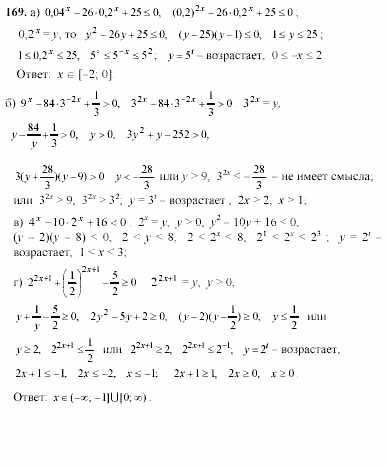Начала анализа, 11 класс, А.Н. Колмогоров, 2002, Глава V. Задачи на повторение Задание: 169