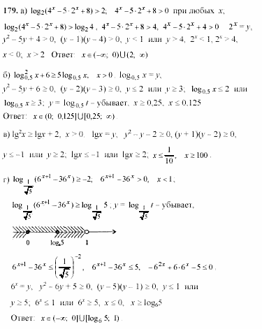 Начала анализа, 11 класс, А.Н. Колмогоров, 2002, Глава V. Задачи на повторение Задание: 179