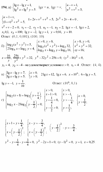 Начала анализа, 11 класс, А.Н. Колмогоров, 2002, Глава V. Задачи на повторение Задание: 194
