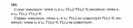 Начала анализа, 11 класс, А.Н. Колмогоров, 2010, Глава II. Производная и ее применения Задание: 289