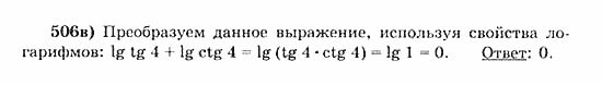 Начала анализа, 11 класс, А.Н. Колмогоров, 2010, Глава IV. Показательная и логарифмическая функции Задание: 506в