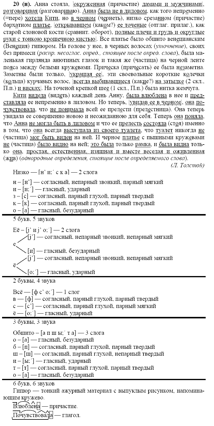 Русский язык, 11 класс, Власенков, Рыбченков, 2009-2014, задание: 20 (н)