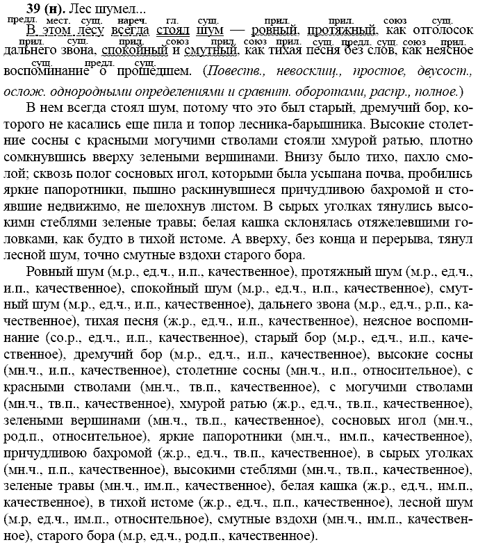 Русский язык, 11 класс, Власенков, Рыбченков, 2009-2014, задание: 39 (н)