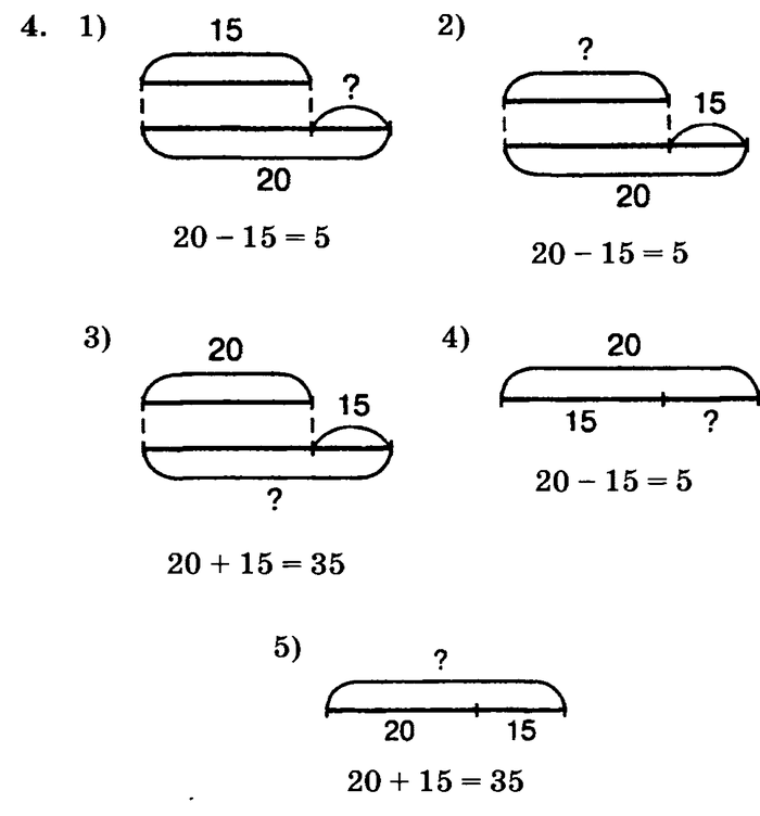 1, 2, 3 часть, 2 класс, Петерсон Л. Г, 2010 - 2015, Выпуск 2/1. Часть 1. Самостоятельная работа к урокам 24-25 Задание: 4