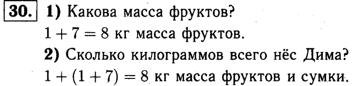 1, 2 Часть учебник и Проверочные работы, 2 класс, Моро, Бантова, Бельтюкова, 2015, Что узнали. Чему научились Задача: 30