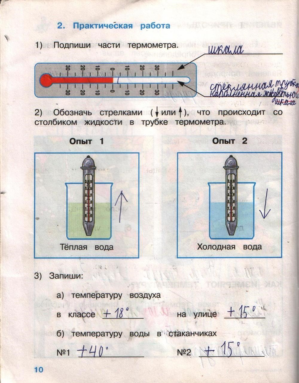 Рабочая тетрадь. Часть 1, 2 класс, Плешаков, 2008, задание: стр.10