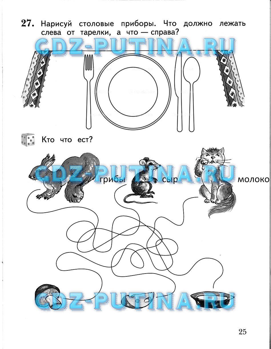 Рабочая тетрадь, 2 класс, Виноградова Н.Ф., 2013, Часть 1 Задание: 25