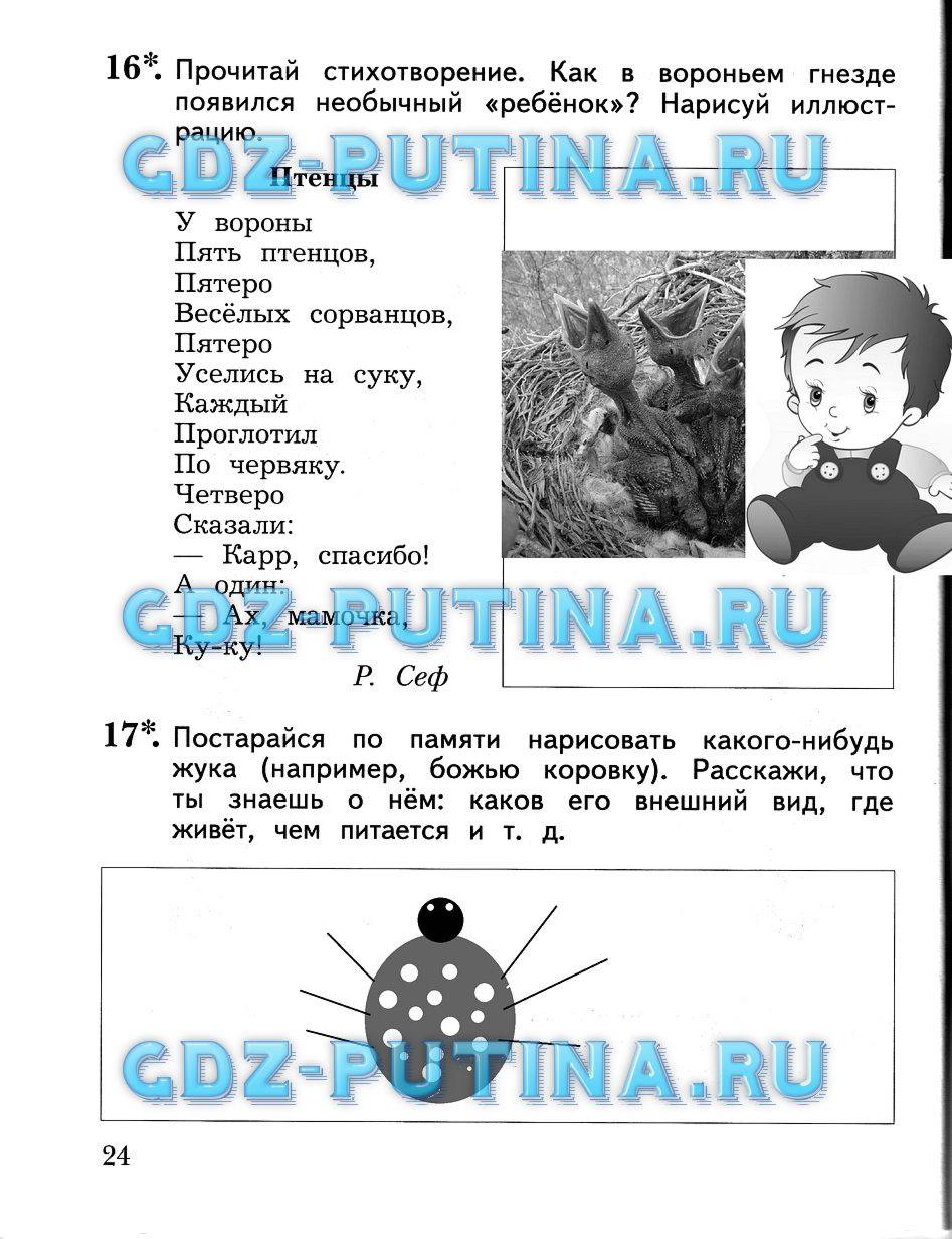 Рабочая тетрадь, 2 класс, Виноградова Н.Ф., 2013, Часть 2 Задание: 24