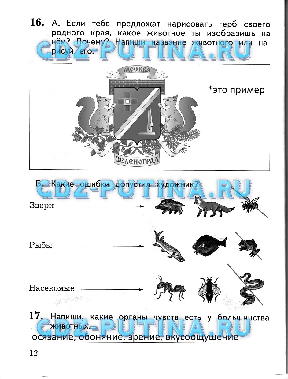 Рабочая тетрадь, 2 класс, Виноградова, 2015, Часть 2 Задание: 12