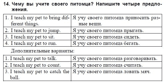 Английский язык, 3 класс, И.Н. Верещагина, 2006-2012, Уроки 41–56 Задание: 14