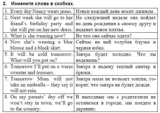 Английский язык, 3 класс, И.Н. Верещагина, 2006-2012, Уроки 59–73 Задание: 2