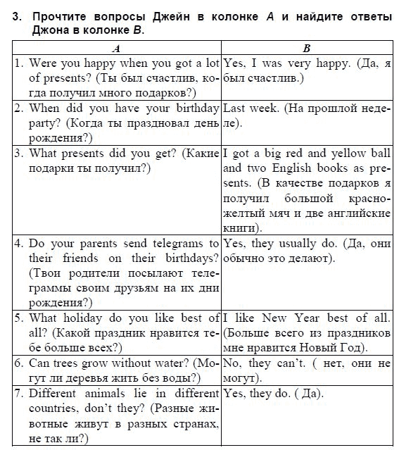 Students Book Учебник и рабочая тетрадь., 3 класс, Верещагина, Притыкина, 2011-2013, 35. Урок тридцать пять Задание: 3