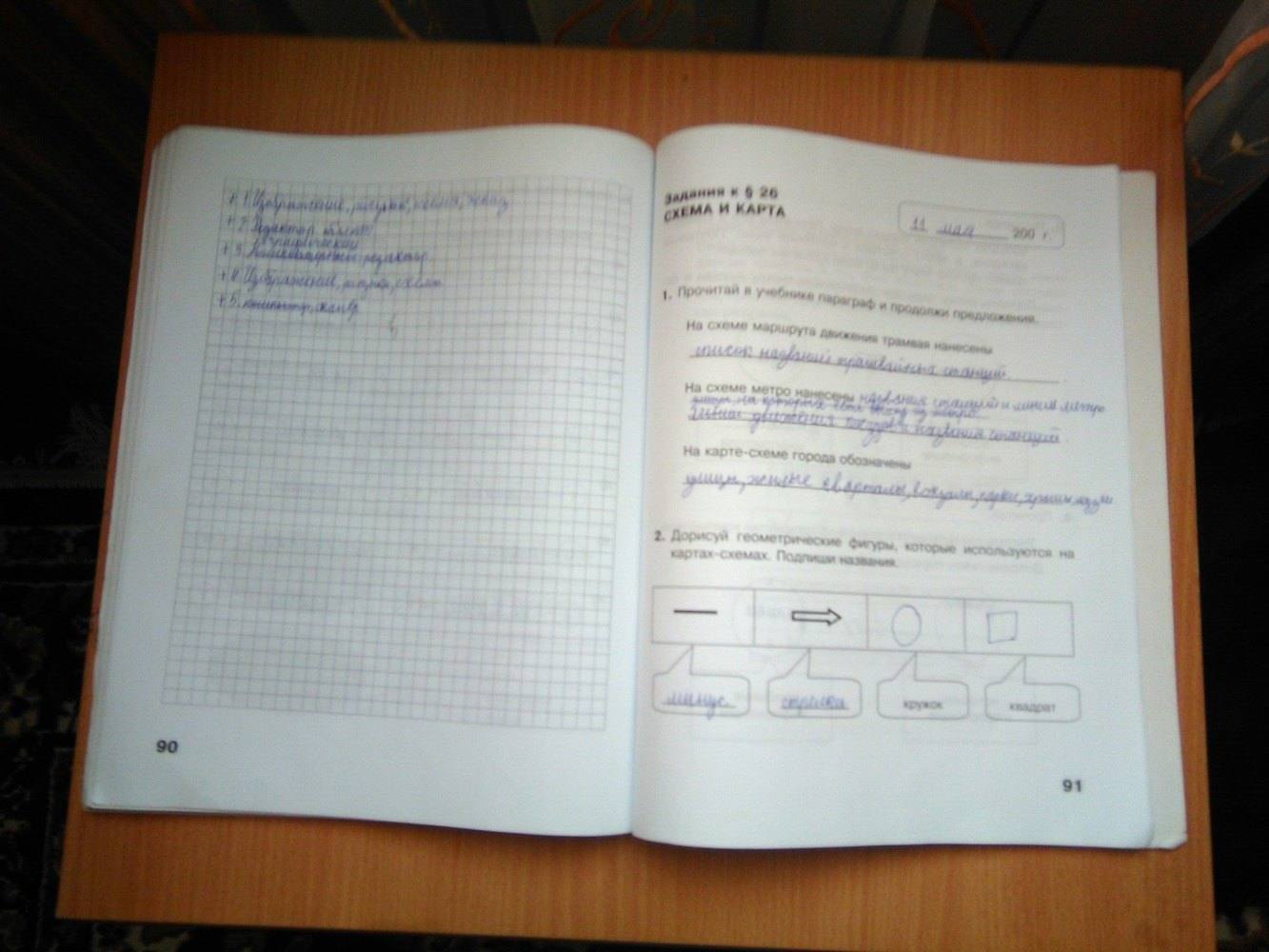 Рабочая тетрадь. Часть 2, 3 класс, Матвеева Н.В., Челак Е.Н., 2011, задание: стр. 90-91