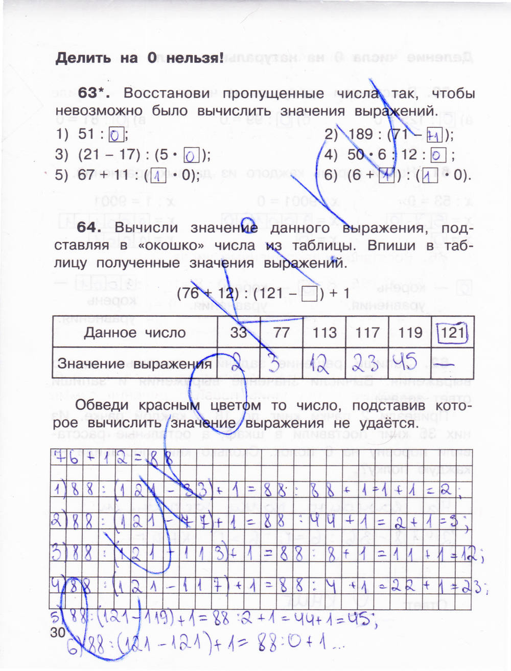 Рабочая тетрадь для самостоятельной работы №2, 3 класс, Захарова О.А., Юдина Е.П., 2015, задание: стр. 30