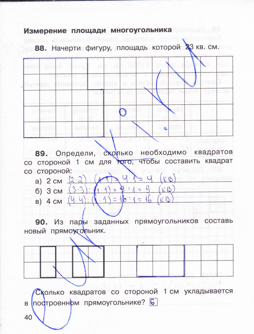 Рабочая тетрадь для самостоятельной работы №2, 3 класс, Захарова О.А., Юдина Е.П., 2015, задание: стр. 40