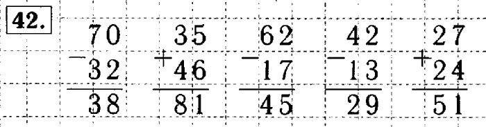 Рабочая тетрадь: часть 1, часть 2, 3 класс, Моро, Волкова, 2015, Рабочая тетрадь. Часть 2, Числа от 1 до 100 (продолжение), Внетабличное умножение и деление, Задание: 42