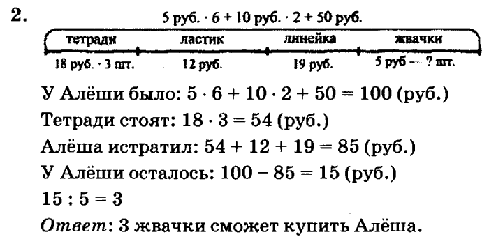учебник: часть 1, часть 2, часть 3, 3 класс, Петерсон, 2013, Урок №12. Формула стоимости Задача: 2
