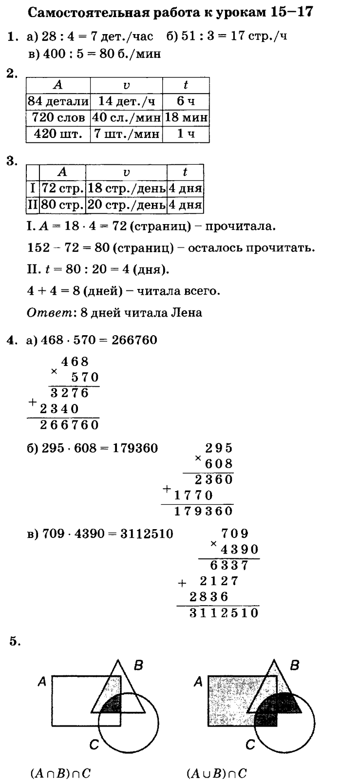 учебник: часть 1, часть 2, часть 3, 3 класс, Петерсон, 2013, Самостоятельные и контрольные работы, выпуск 3/1 Задача: 15-17