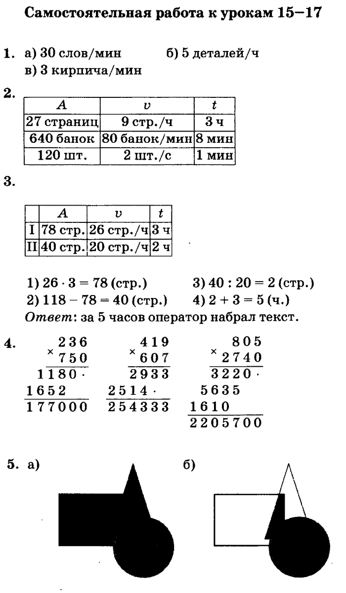 учебник: часть 1, часть 2, часть 3, 3 класс, Петерсон, 2013, Самостоятельные и контрольные работы, выпуск 3/2 Задача: 15-17
