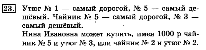 учебник: часть 1, часть 2, 3 класс, Рудницкая, Юдачева, 2013, Порядок выполнения действий в выражениях без скобок Задание: 23