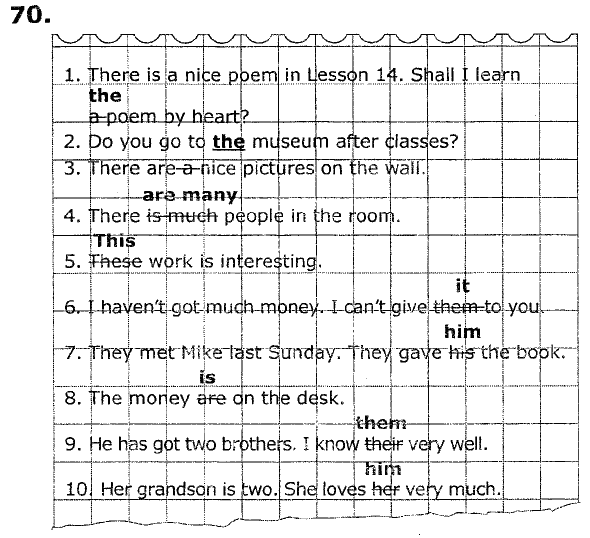 Английский язык, 4 класс, Верещагина И. Н., 2011-2013, задание: 70