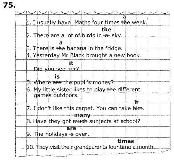 Английский язык, 4 класс, Верещагина И. Н., 2011-2013, задание: 75