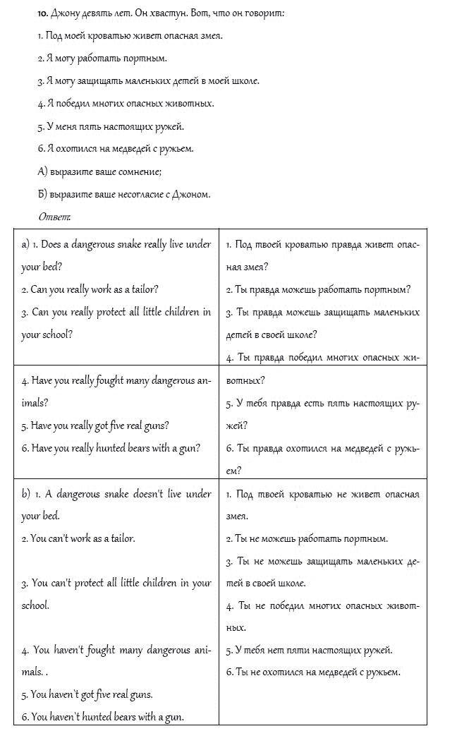 Рабочая тетрадь. Часть 2, 4 класс, И.Н. Верещагина, О.В. Афанасьева, 2014, Урок 48 Задание: 10