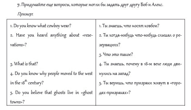 Рабочая тетрадь. Часть 2, 4 класс, И.Н. Верещагина, О.В. Афанасьева, 2014, Урок 49. Повторение 6 Задание: 7