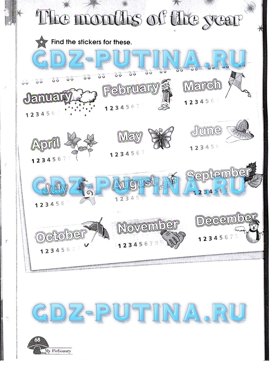 Рабочая тетрадь. Starlight, 4 класс, Баранова, 2015, Часть 2 Задание: 68