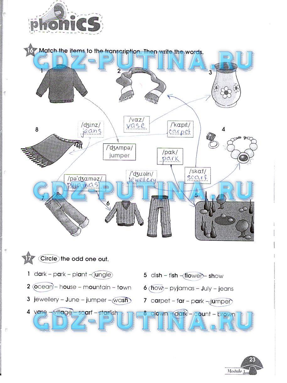 Рабочая тетрадь. Starlight, 4 класс, Баранова, 2015, Часть 1 Задание: 23