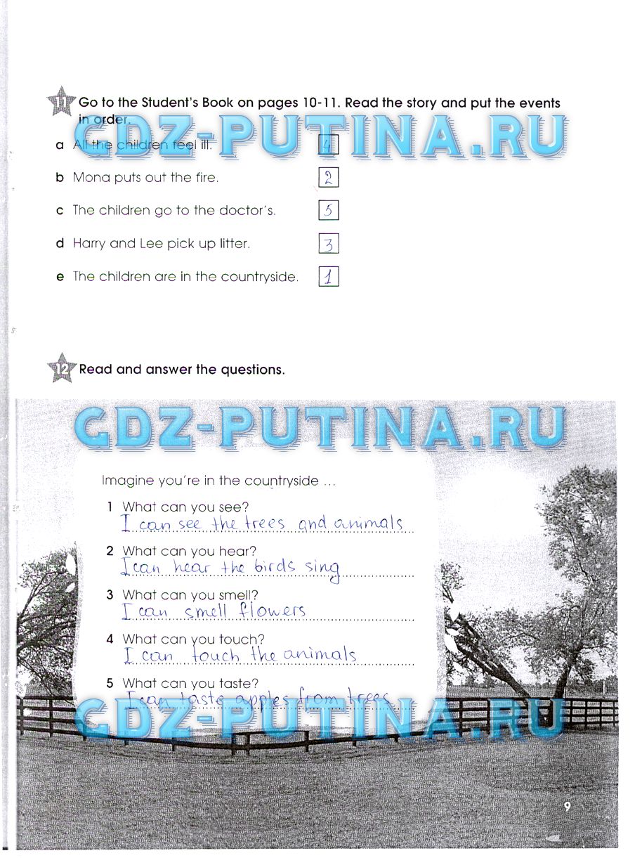 Рабочая тетрадь. Starlight, 4 класс, Баранова, 2015, Часть 2 Задание: 9