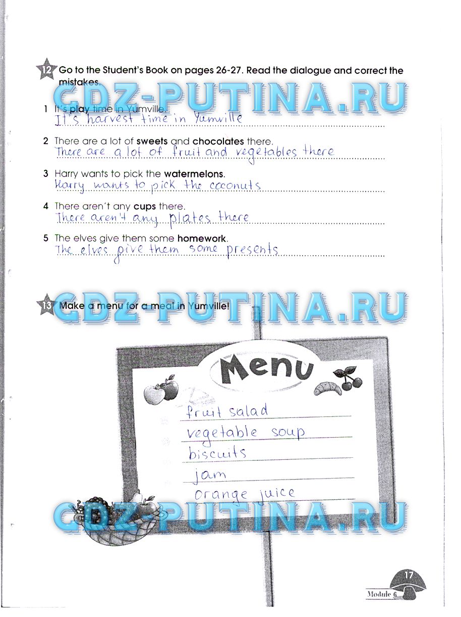 Рабочая тетрадь. Starlight, 4 класс, Баранова, 2015, Часть 2 Задание: 17